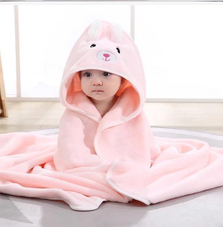 Peignoir-serviette à capuche pour bébé