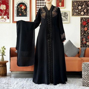 Abaya Femme Chiffon Zippée