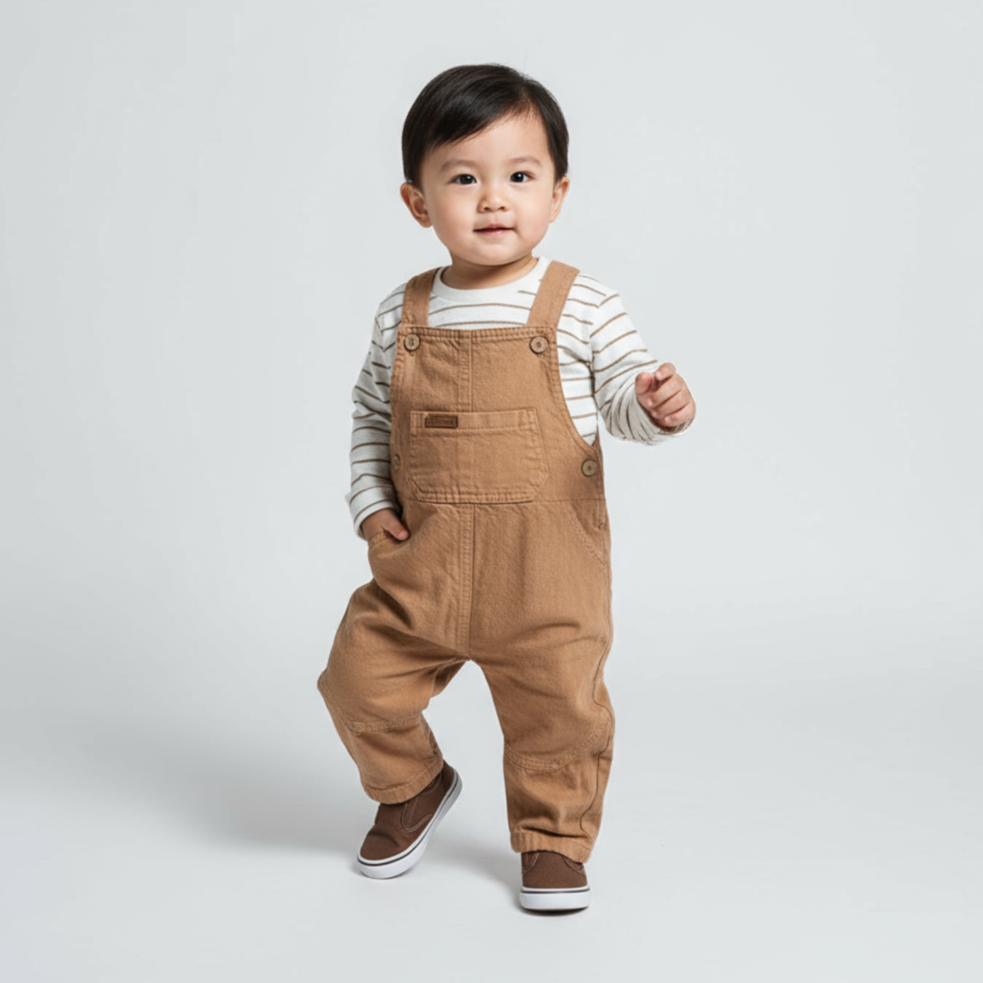 Steve Striped Casual Overall-0