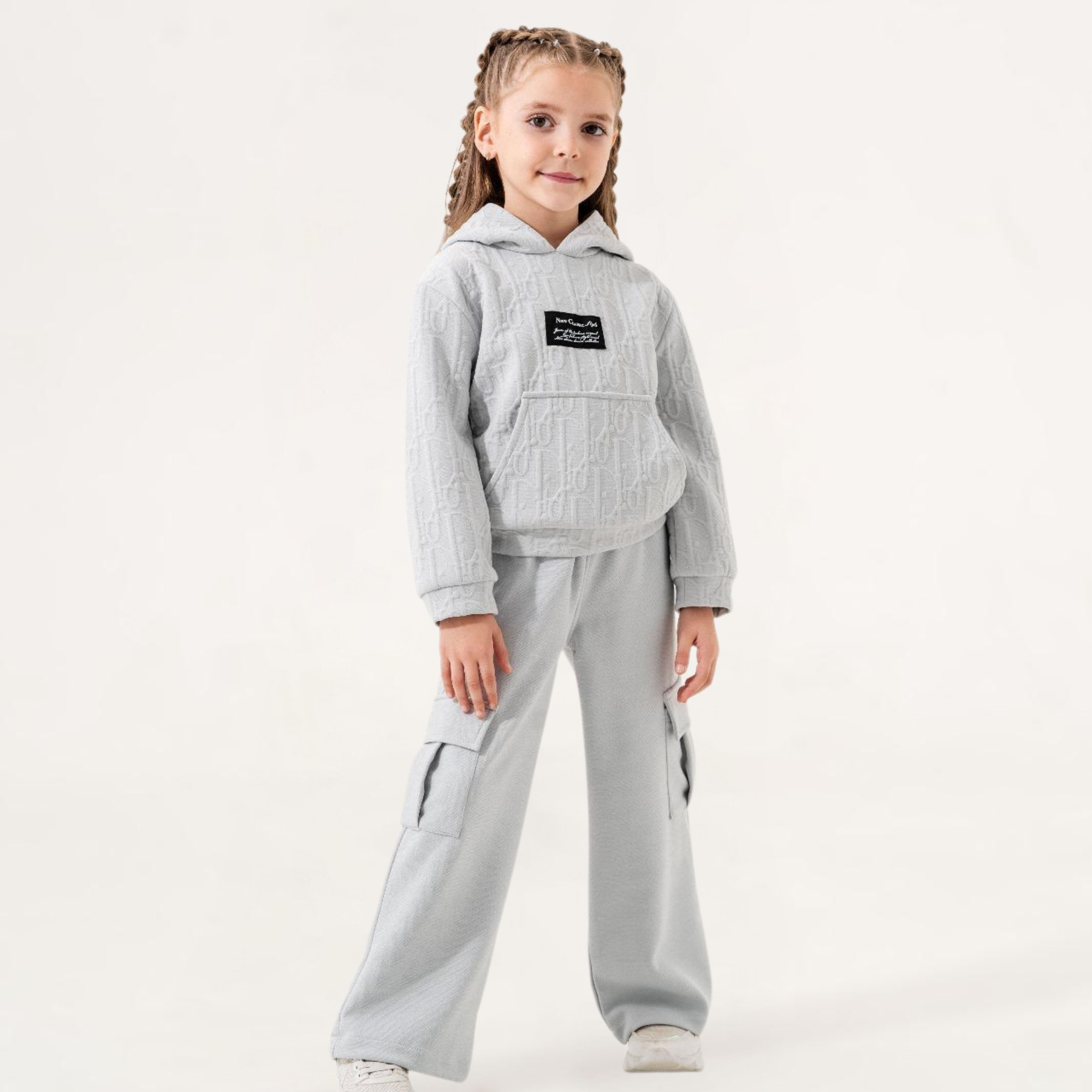 Trendy Cargo Girls Casual Set-0